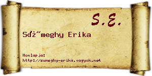 Sümeghy Erika névjegykártya