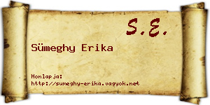 Sümeghy Erika névjegykártya